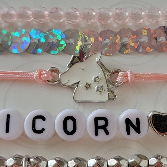 Set of 5 Unicorn Theme Bracelets - Picture 3 of 6